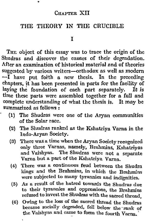 Who were sudra- ambedkar thesis